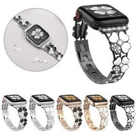 Resim Wondernest Watch Uyumlu Sones Petal Metal İos Pırlanta Bileklik 42mm 3 Cx 