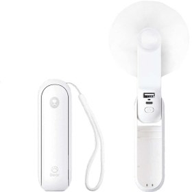 Resim El Fanı, Mini Cep El Fanı, Küçük Pille Çalışan 14-21 Saat, USB Şarjlı Katlanabilir Fan(Beyaz) (Yurt Dışından) 