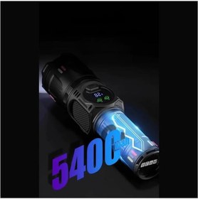 Resim Jouis El Feneri Hoparlörlü Ultra Güçlü 5400 mAh Şarj Edilebilir LED El Feneri-Bluetooth Hoparlörlü,Dijital Göstergeli,Zoom Özellikli Kamp Lambası ve Powerbank-Avcılık,Kamp ve Acil Durum Profesyonel 