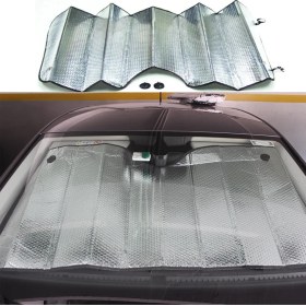 Resim Space Balonlu Gümüş Renk Ön Cam Perdesi Küçük Güneşlik 60X130 