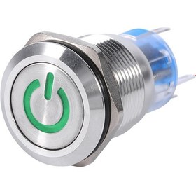 Resim Yongtao 19mm Yeşil Led Su Geçirmez Paslanmaz 