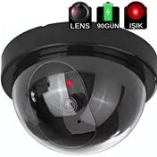 Resim POSA Caydırıcı Güvenlik Kamerası Dome Oval Siyah Işıklı Kamera 