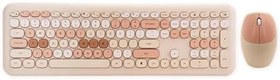 Resim Microcase Mofii 666 2.4G Kablosuz Karışık Renkli Klavye ve Mouse Set-AL4185 (Siyah-Gri) 