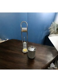 Resim İsaoğlu Yapı Banyo Çöp Kovası Ayaklı Klozet Fırçalık Ayaklı Tuvalet Kağıtlık Banyo Aksesuar Seti Pirinç Materyal Gri 