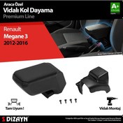 Resim S-dizayn Renault Megane 3 Abs Vidalı Kol Dayama Kolçak Siyah 2012 