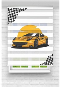 Resim Perdecizade Enxboy Sarı Araba Dijital Baskılı Zebra Perde-cocuk Odası-stor Perde Tyc1639c81759cdb3e3725a00 Renkli 