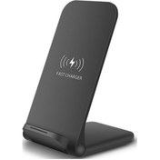 Resim Suofeng 20w Qi Masaüstü Çevirilebilir Kablosuz Şarj Cihazı, 15w/10w/7.5w Uyumlu, İphone14 Destekli, Siyah, Kaliteli Malzeme 