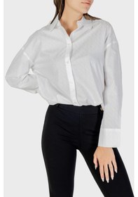 Resim Armani Exchange Bayan Gömlek Xw001424 Af16631 U0002 Beyaz Beyaz 