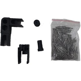 Resim Plise Sineklik Aksesuar Takımı Siyah 100 Lü Paket 