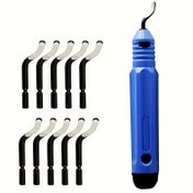 Resim El Tipi Çapak Kesme Bıçağı Kazıyıcı Pah Kırma Aleti ve Çapak Sökücü Takımı - Bakır Boru, Ahşap, Plastik, Alüminyum ve Çelik İçin 