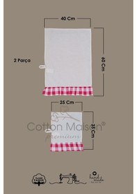 Resim Kurulama Bezi Fırfırlı Retro 2 Li Kırmızı 