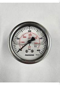 Resim Çap 63 Arkadan 400 Bar Gliserinli Manometre - Pakkens 