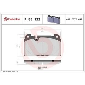 Resim Audi A7 On Fren Balatasi 3.0 Tdi 2011-2017 Brembo P85122 