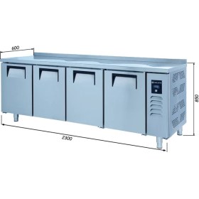 Resim Galleyz Tezgah Tip Slim Buzdolabı - 4 Kapılı - 230X60X85 cm 