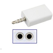 Resim WOZLO Iphone Samsung Sony Lg Xiaomi 3.5mm Stereo Kulaklık Çoklayıcı 