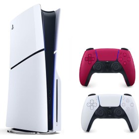 Resim Sony Playstation 5 slim Cdli versiyon + 2.kol Dualsense Cosmic kırmızı( İthalatçı Garantili ) 