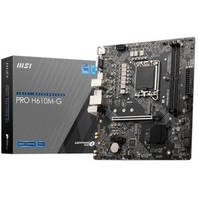 Resim MSI PRO H610M-G Intel H610 5600 MHz DDR5 Soket 1700 mATX Anakart 