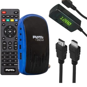 Resim Go İthalat PLATO OSCAR ÇİFT USBLİ TKGSLİ DISPLAY GÖZLÜ+TUŞLU HD UYDU ALICISI (5263) 