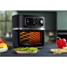 Resim Philips Combi 7000 Serisi XXL Connected Airfryer Siyah 2225Watt NutriU uygulamasına bağlı 