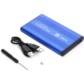 Resim Wozlo 2.5 USB Sata HDD SSD Harddisk Kutusu Alüminyum Gövde Harici HDD Kutu - Mavi 