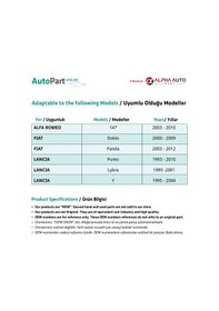 Resim Fiat Doblo, Alfa Romeo 147, Lancia için Cam Kenar Klipsi 
