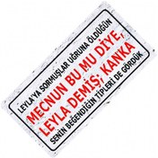 Resim Leyla İle Mecnun Yazılı Sök-tak-pratik Vantuzlu Dekor Plaka 