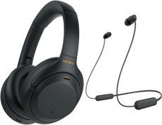 Resim Sony WH-1000XM4 Kablosuz Bluetooth Gürültü Önleyici Kulak Üstü Kulaklık (Siyah) Kulak İçi Kablosuz Kulaklık Paketi - Taşınabilir, Uzun Ömürlü Pil, Hızlı Şarj, (2 Ürün) 