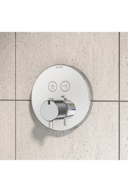 Resim Artema AquaHeat A42718 Ankastre Termostatik Banyo Bataryası, Sıva Üstü Grubu, Krom 