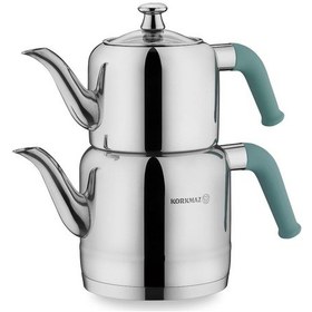 Resim Korkmaz A189-03 Riva Turkuaz Çaydanlık Takımı 1.9 Lt 
