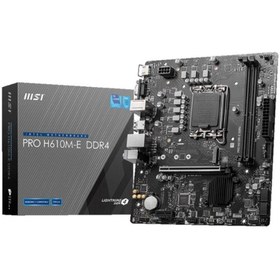 Resim MSI PRO H610M-E DDR4 3200MHZ 1XVGA 1XHDMI 1XM.2 USB 3.2 MATX 1700P 