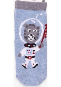 Resim Katamino Breeze Erkek Çocuk Soket Çorap Astronot Köpek Açık Mavi (1-2-7-8 Yaş) 
