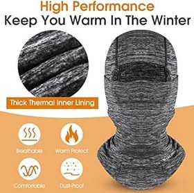 Resim West Biking Balaclava Yüz Maskesi, Rüzgar Geçirmez Termal Polyester Maske Kapağı Kapüşonlu Şapka Erkekler Kadınlar için Nefes Tam Yüz Körüğü 