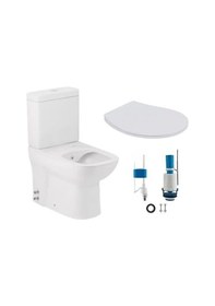 Resim Seramiksan Volcano Duvara Sıfır Klozet + Smartslim Yavaş Kapak + VitrA İç Takım Set 