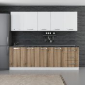 Resim Minar 250 Cm Mutfak Dolabı Beyaz Dore 250-D2 
