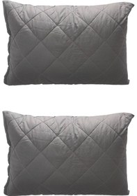 Resim Ely Parker Renkli Yastık Alezi (6 adet) %100 Pamuk Kapitoneli Yastık Koruyucu Yastık Kılıfı Gri 