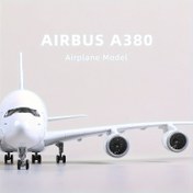 Resim Airbus A380 18 İnç Statik Model Seti, 1/160 Ölçek Uçak Sergileme Standı - Havacılık Tutkunları İçin İdeal, Koleksiyonluk Model Seti, Hediye 