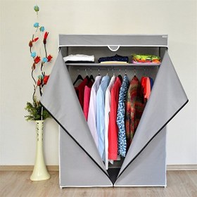 Resim Reyo Prado Basic Çelik Profilli Bez Dolap - Gri 