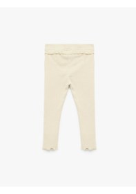 Resim Koton Fiyonk Detaylı Bej Kız Bebek Tayt 6smg40008ak Bej 