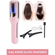 Resim Kablosuz Saç Kırığı Alma Makinesi - Saç Kesme Aleti (Type-C Şarjlı) Pembe 