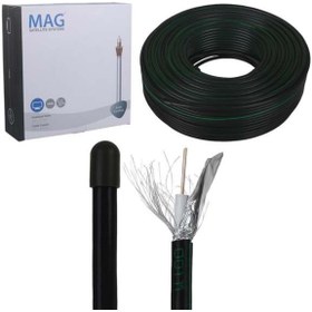 Resim ÖYKÜ VE YİĞİT Mag Rg6/U6 Bakır Cu/Cu 80 Tel Siyah Anten Kablosu (100 Metre) 