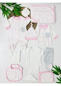 Resim Alpbebe Barbuda Pierre Cardin 10lu Yenidoğan Hastane Çıkışı Set - Pembe Pembe 