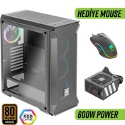 Resim Green Z5 Surena Argb Gaming Bilgisayar Kasası (4×120MM Fan + Kumanda) – 600W 80+ Bronze Psu Dahil 
