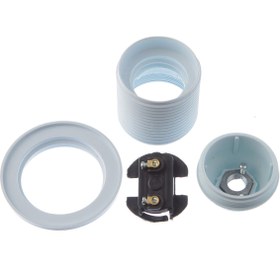 Resim Tek-iş Duy E27 Yarım Diş Rondeleli Beyaz 