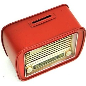 Resim Dekoratif Metal Radyo Kumbara Vintage Ev Ofis Hediyelik 