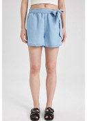 Resim DeFacto Yüksek Bel Tensel Şort B5804AX24SMNM39 Mavi 