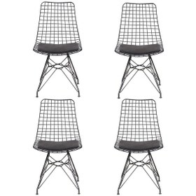 Resim Grandehome Grande Home Tel Mutfak Sandalyesi 4 Lü Set 