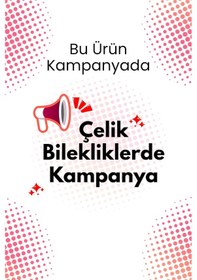 Resim 316l Çelik Çift Alyans Halkalı Kadın Bileklik Altın Kaplama Diğer 
