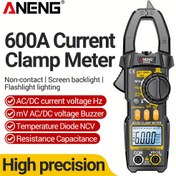 Resim ANENG PN108 Kelepçe Ölçer 6000 Sayım AC/DC Gerilim 600A Akım Multimetre Direnç Kapasitans Yüksek Hassasiyetli Test Cihazı 