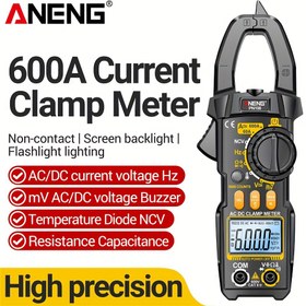 Resim ANENG PN108 Kelepçe Ölçer 6000 Sayım AC/DC Gerilim 600A Akım Multimetre Direnç Kapasitans Yüksek Hassasiyetli Test Cihazı 