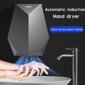 Resim Zeki sensörlü el kurutma makinesi, banyo için akıllı el kurutucu, 1600W yüksek güç, duvara monte, hızlı kuruma, otel ve evler için uygun, kamu mekanlarındaki el kurutucular, ticari el kurutucular, 220V EU el kurutucu 
